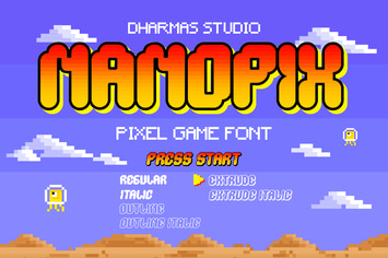 Nano Pix -  Modern Game Font