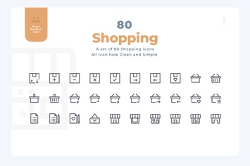 80 Shopping Icons - Material Icon