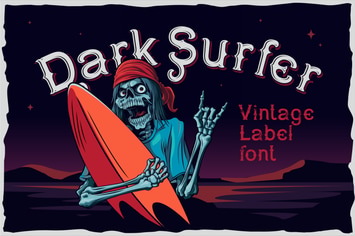 Dark Surfer - vintage font