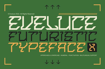 Eveluce Futuristic Font