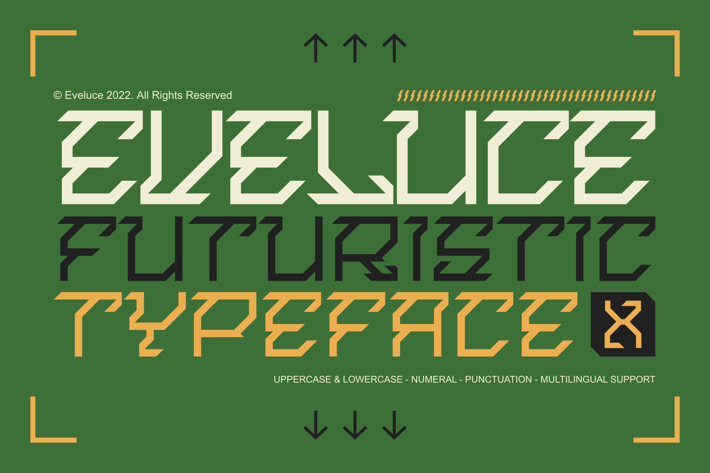Eveluce Futuristic Font