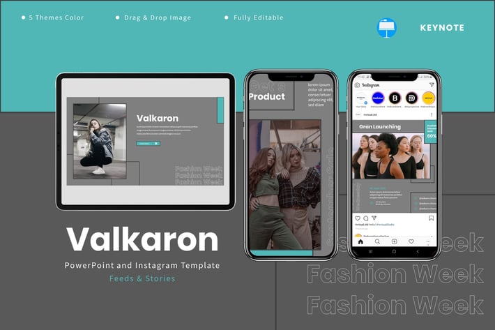 Valkaron - Keynote & Instagram Template