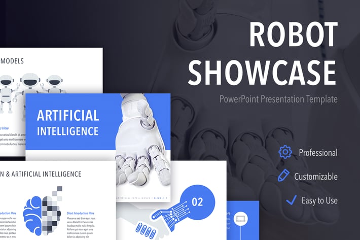Robot Showcase PowerPoint Template