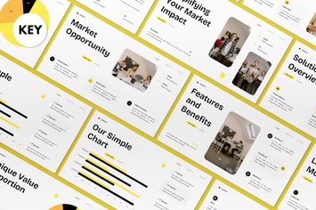 Yellow Modern Creative Pitch Deck Keynote