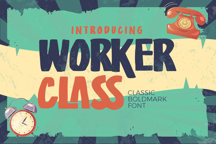 Worker Class  - Classic Boldmark Font