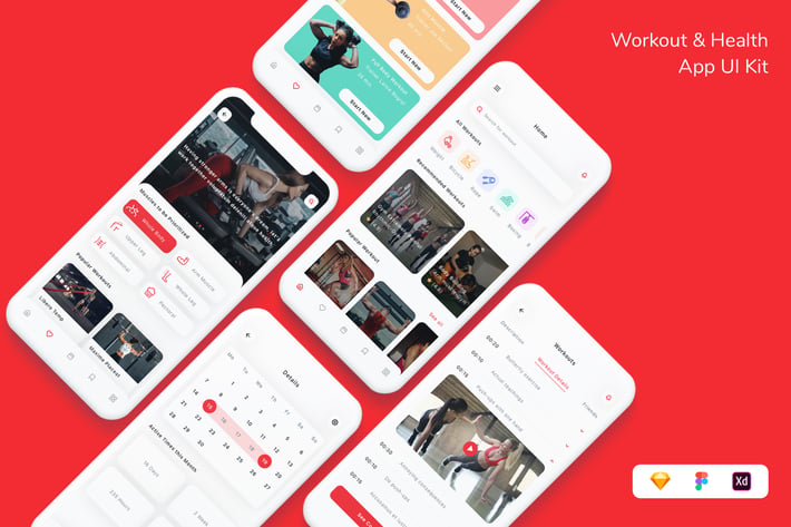 Workout & Health App UI Kit