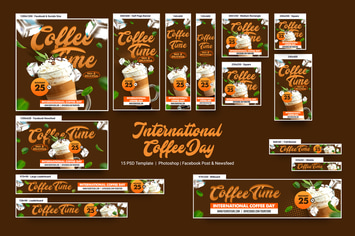International Coffee Day Banners Ad