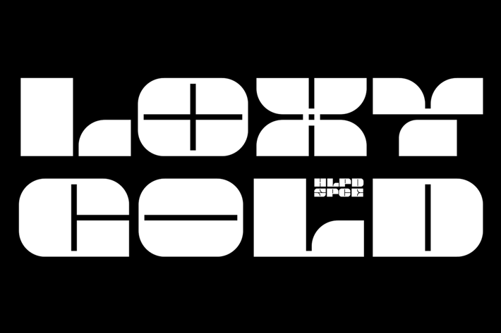 HS Loxy Gold - A Stencil Bold Display Font