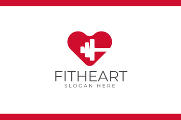 Fit Heart - Health and Medical Care Logo