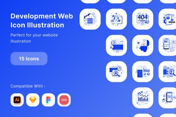 Development Web Icon Illustration