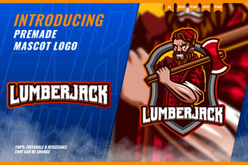 Mad Lumberjack - Mascot Esport Logo Template