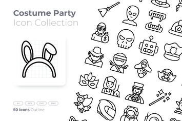 Costume Party Outline Icon