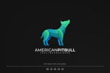 American Pitbull Gradient Logo
