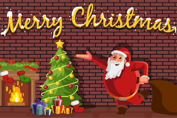 Santa Claus Celebrating Christmas
