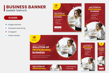 Business Solution Google Adwords Banner Template