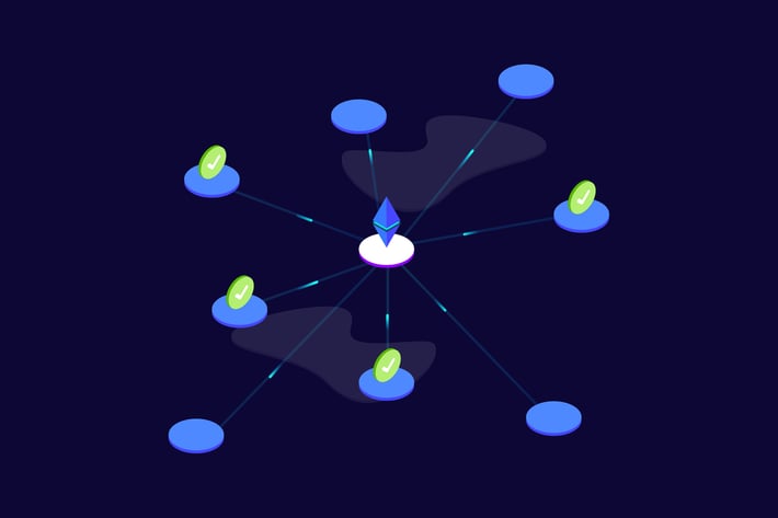 Blockchain Platform Isometric Illustration