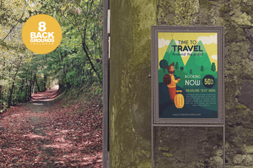 Outdoor Entrance Poster Backgrounds