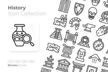 History Outline Icon