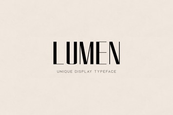 LUMEN - Unique Display / Headline / Logo Typeface