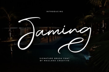 Jaming Signature Brush Font