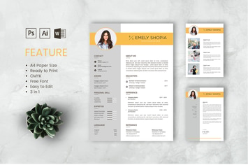 Professional CV And Resume Template Emily