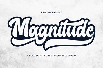 ES Magnitude - Bold Script Logo Font