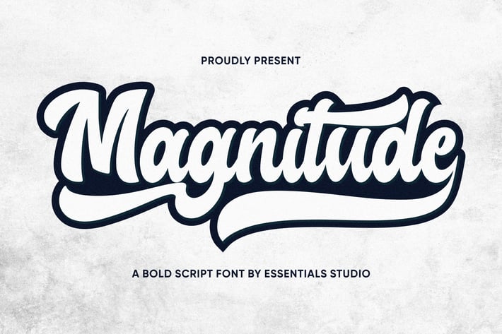 ES Magnitude - Bold Script Logo Font