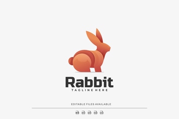 Rabbit Gradient Colorful Logo