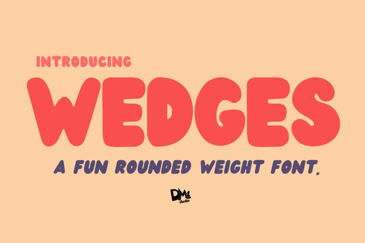 Wedges - Fun Rounded Weight Font 