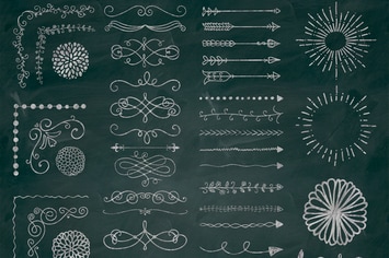 50 PNG Chalk Drawing Elements