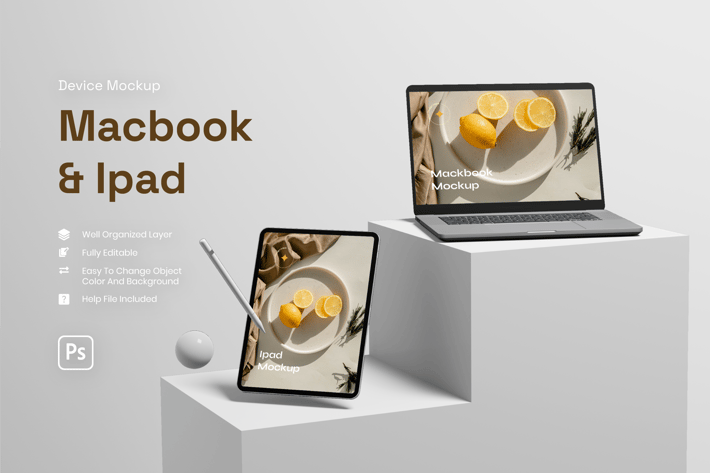 Device With Background Mockup