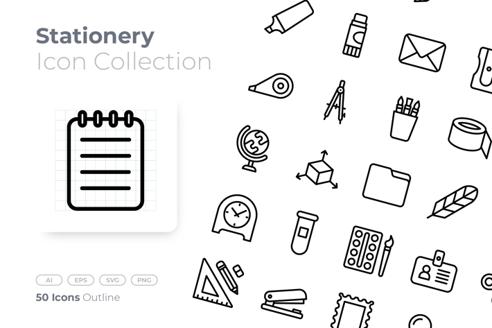 Stationery Outline Icon