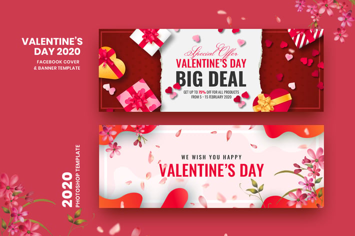 Valentine Facebook Cover & Banner Template