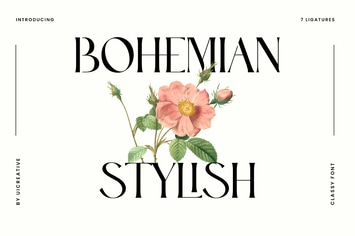 Bohemian Stylish Luxury Serif Font