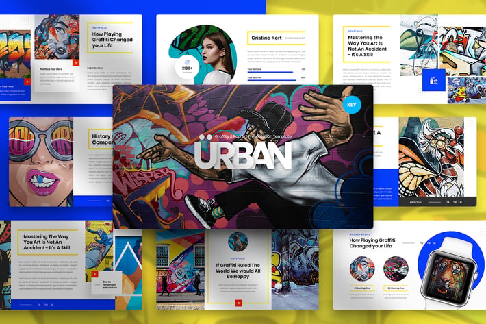 Urban - Graffiti & Pop Art Keynote Template