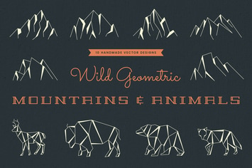 Wild Geometric Mountains & Animals