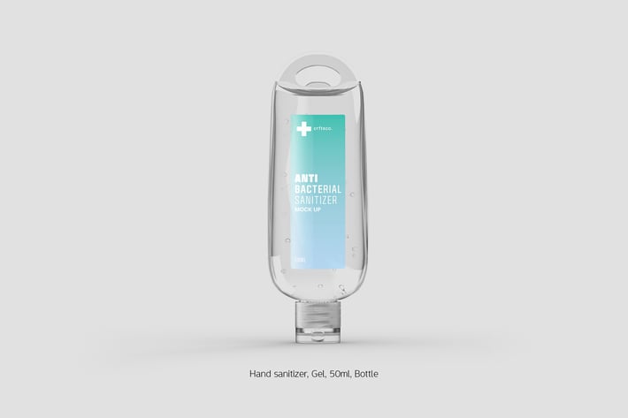 Hand Sanitizer Gel 50ml Bottle Front