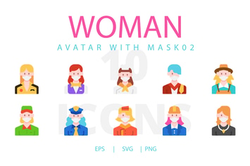 Woman avatar with mask 2