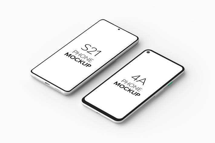 4A Phone & S21 Phone Mockup
