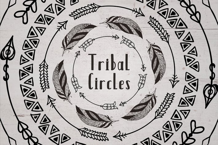 63 Tribal Circles. Logo & Badge 