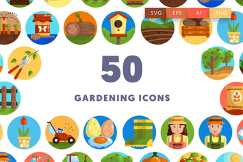 50 Gardening Icons