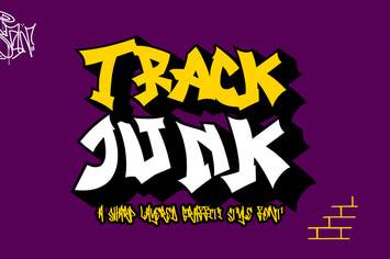 Track Junk - A Sharp Layered Graffiti Style Font