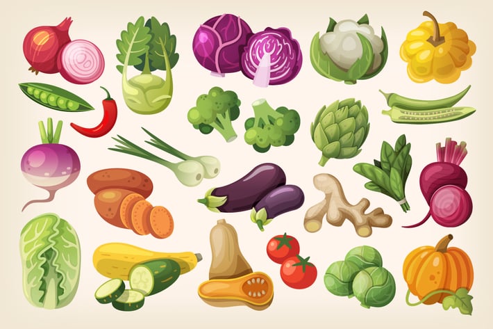 Vegetables Icons Set