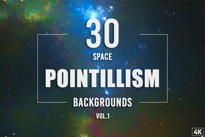30 Pointillism Space Backgrounds - Vol. 1