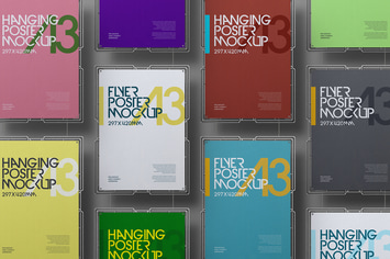 Hanging Mockup A3 Poster Metal Frame Set