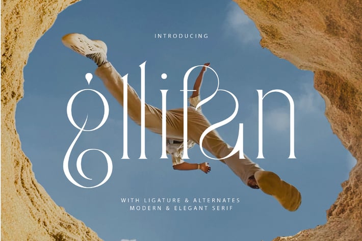 Gllifan unique ligature serif