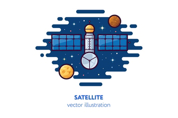 Satellite vector illustration