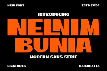 Nelnim Bunia - Modern Sans Serif