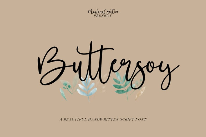Buttersoy Beautiful Handwritten Script Font