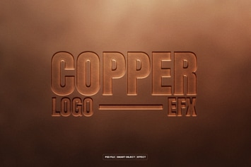 Copper Metal Text & Logo Effect